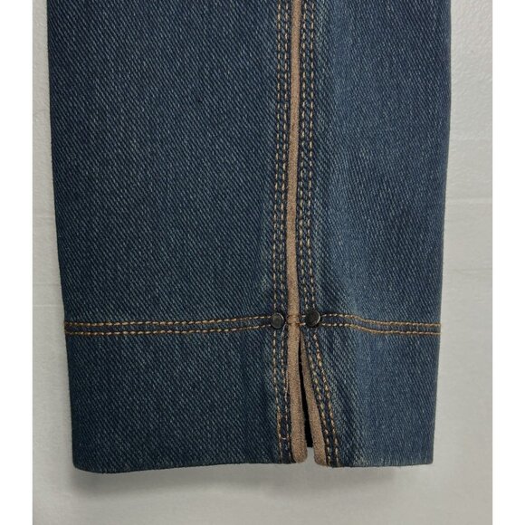 LYSSÉ Women's Knit Denim Leggings With Side Detail in Indigo - Size XL - NWT - Picture 3 of 10